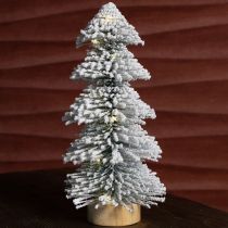 Produkt Mini choinka podświetlana LED jodła ze śniegiem 28cm