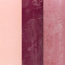 Produkt Zestaw 12 świec filarowych w odcieniach jagodowych, barwionych w masie, 70x120 mm - Wszechstronna dekoracja domu