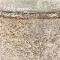 Produkt Antyczny metalowy kielich, ozdobny puchar, wazon vintage, Ø11cm, wys.17,5cm