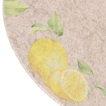 Produkt Podkładki okrągłe szare filcowe Summer Lemon 31cm 2 szt.