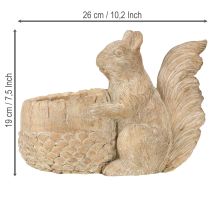 Produkt Doniczka z dekoracją kamienną w kształcie wiewiórki 26×14×19cm