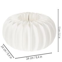 Produkt Obrączka papierowa w kształcie plastra miodu, dynia, okrągła, duża, do suszonych kwiatów i jesiennych dekoracji, 24 cm, 4 szt.