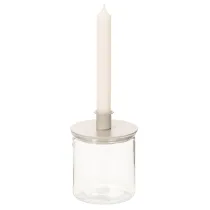 Produkt Szklany świecznik na podgrzewacze, okrągły, szkło przezroczyste, uniwersalny, 12 cm, 2 sztuki