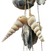 Morski dzwonek wietrzny dekoracja z muszli ślimaka 58 cm