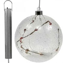 Produkt Szklane łańcuchy świetlne LED w kształcie bombki świątecznej Ø15 cm