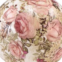 Produkt Kula ceramiczna z motywem róży, ceramika dekoracyjna o średnicy 12cm