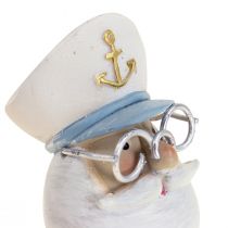 Dekoracja marynistyczna postać kapitana w okularach dekoracja letnia wys. 11,5 cm