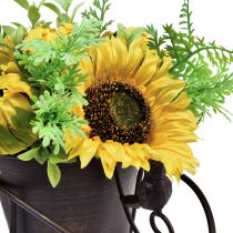 Produkt Taczka ze sztucznymi kwiatami słonecznikowymi 30cm