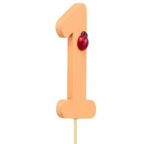 Produkt Zatyczka numeryczna urodziny 1 zatyczka kwiatowa drewniana 27,5cm 16 szt