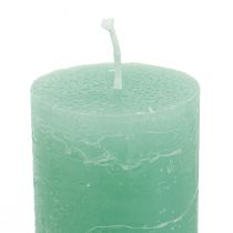 Produkt Świece zielone, duże świece w jednolitym kolorze, 50x300mm, 4 sztuki