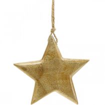 Produkt Dekoracja adwentowa, gwiazda wykonana z drewna, gwiazdka świąteczna wys. 9cm 3 szt