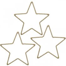 Dekoracja adwentowa, gwiazda dekoracji świątecznej, gwiazda dekoracji juta W15,5 cm 8 sztuk