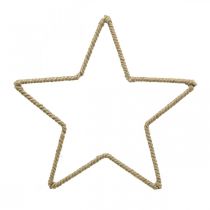 Dekoracja adwentowa, gwiazda dekoracji świątecznych, ozdobna gwiazda juta B24,5 cm 5 sztuk
