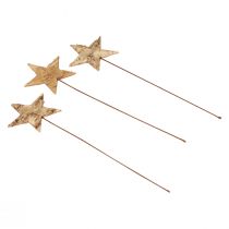 Produkt Gwiazdki dekoracyjne do przyklejenia kory drzewa Gwiazdki dekoracyjne Adwent 22cm 24 szt