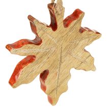 Produkt Ozdoba z liści klonu, jesień, zieleń, czerwień, brąz, wys. 10 cm, 6 szt.