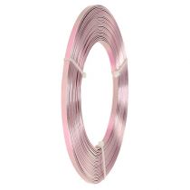 Płaski drut aluminiowy różowy 5mm 10m