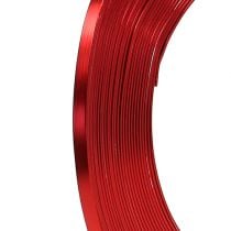 Drut płaski aluminiowy czerwony 5mm 10m