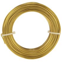Produkt Złoty drut aluminiowy, 2 mm, 60 m, 500 g, giętki drut do dekoracji i biżuterii.