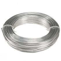 Produkt Drut aluminiowy w kolorze srebrnym, metalowy drut rzemieślniczy 2mm 500g