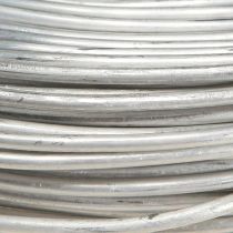 Produkt Drut aluminiowy w kolorze srebrnym, metalowy drut rzemieślniczy 2mm 500g
