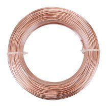 Produkt Drut aluminiowy 2 mm, 60 m, 500 g różowe złoto - Elastyczny drut jubilerski do prac rękodzielniczych, dekoracji i materiałów florystycznych
