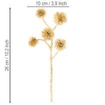 Produkt Sztuczna gałązka bursztynowa, złota dekoracja, 26 cm, pęczek 6 sztuk