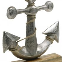 Kotwica metalowa, dekoracja morska, dekoracja morska srebrna, kolory naturalne wys.32cm