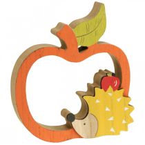 Produkt Figura dekoracyjna jesień, jabłko z jeżem, dekoracja drewniana 16,5×15cm 3szt