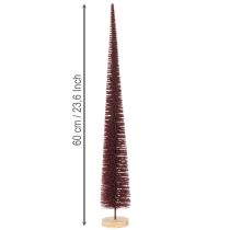 Produkt Choinka dekoracyjna, smukła figurka choinki na drewnianej podstawie, 60cm