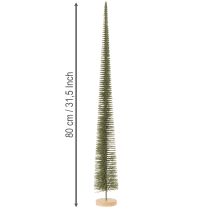 Produkt Sztuczna choinka na drewnianej podstawie do ozdób świątecznych, 80 cm