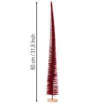 Produkt Nowoczesna, smukła, dekoracyjna choinka na drewnianej podstawie, 80 cm