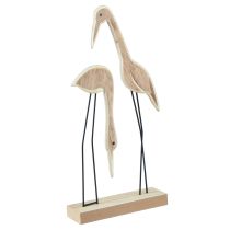 Produkt Stojak na figurki drewniane para żurawi naturalny 27,5×13cm 2 szt