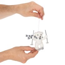Produkt Zawieszka miś polarny na nartach z szalikiem do powieszenia, 10cm, 2 sztuki