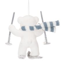 Produkt Zawieszka miś polarny na nartach z szalikiem do powieszenia, 10cm, 2 sztuki