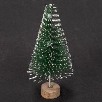 Produkt Sztuczne mini choinki jako dekoracja stołu na święta Bożego Narodzenia, ośnieżone, 6cm, 12 szt.