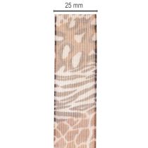 Produkt Wstążka dekoracyjna, wzór zwierzęcy, wzór panterki, wstążka prezentowa, szerokość 25 mm, długość 20 m
