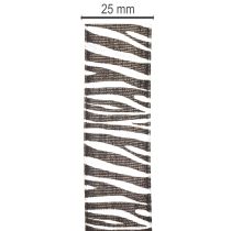 Produkt Wstążka prezentowa z nadrukiem zebry, szerokość 25 mm, długość 20 m