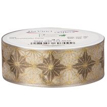 Produkt Wstążka dekoracyjna z gwiazdkami, wstążka prezentowa z krawędzią odkształcalną, szerokość 40 mm, długość 20 m
