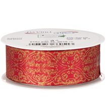 Produkt Wstążka prezentowa z świątecznym wzorem do rękodzieła i dekoracji, 40 mm x 15 m