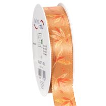 Produkt Wstążka prezentowa jesienna z liśćmi do kreatywnego pakowania 25mm 18m