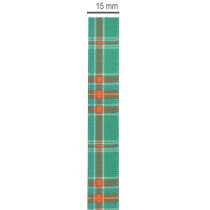 Produkt Wstążka prezentowa w kratkę na prezenty świąteczne, 15 mm x 20 m