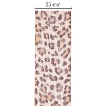 Produkt Wstążka prezentowa z nadrukiem zwierzęcym w panterkę, szerokość 25 mm, długość 18 m