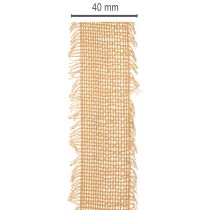 Produkt Wstążka bawełniana dekoracyjna, styl rustykalny, z frędzlami, 40 mm, 30 m