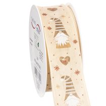 Produkt Wstążka dekoracyjna z krasnalami i sercami na prezenty i rękodzieło, 40 mm x 15 m