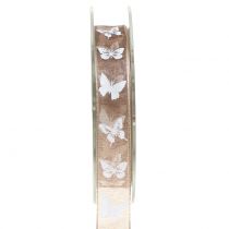 Produkt Organza wstążka motyl brązowy 15mm 20m