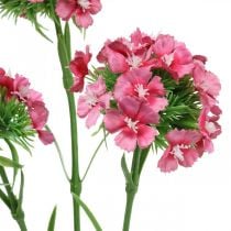 Sztuczne Sweet William Pink sztuczne kwiaty goździki 55 cm pakiet 3 sztuk