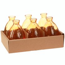 Produkt Wazon szklany mini wazony pomarańczowe Ø7cm H12cm 6 szt