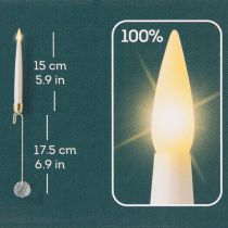 Produkt Świece choinkowe LED, świece pałeczki z kryształowym żółtym światłem 31cm 10 sztuk