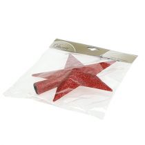 Produkt Wierzchołek drzewa czerwony z miką Ø2,2cm 19,5cm x 20cm