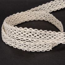 Produkt Koronkowa wstążka bawełniana do dekoracji i rękodzieła, szerokość 15mm, długość 10m